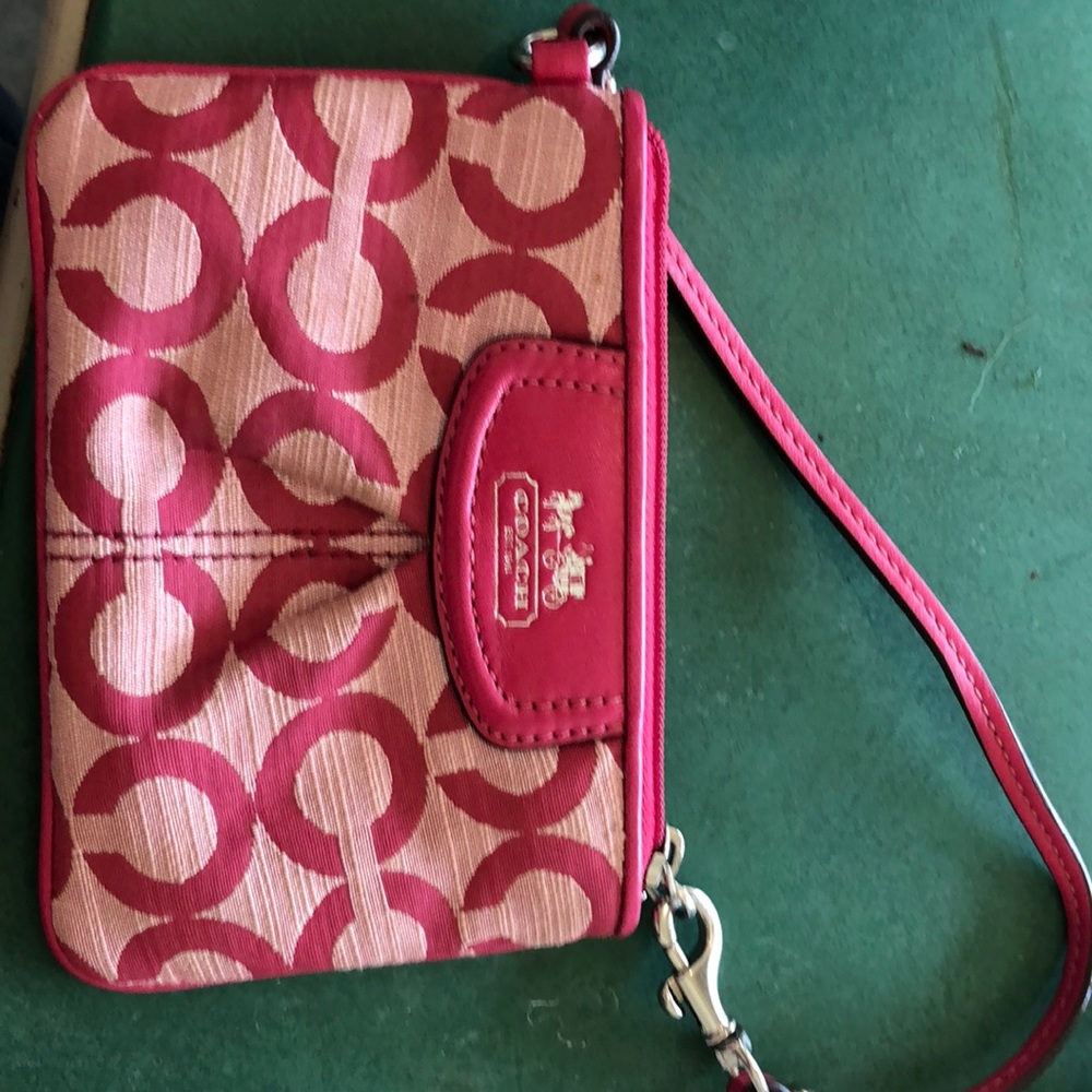 Pink Coach Clutch